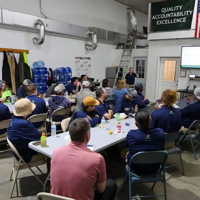 AC Plant & Turf team attending an ongoing training session at their Lewes, DE office
