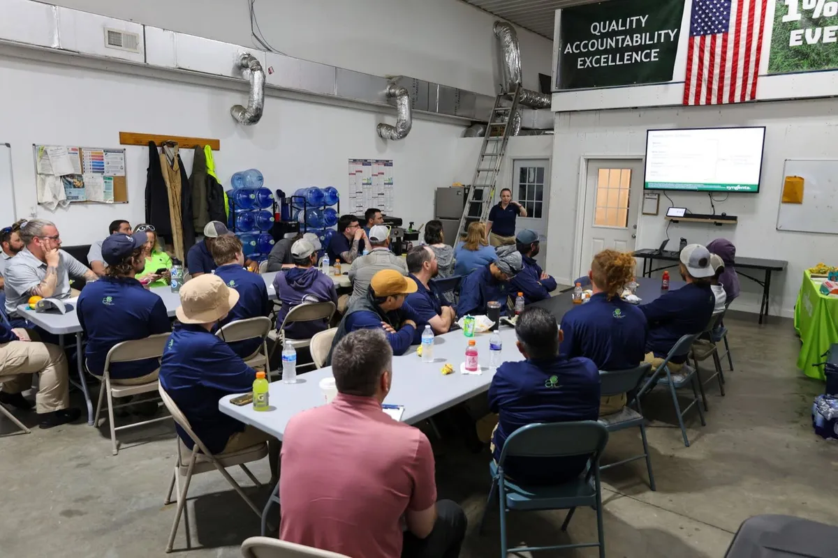 AC Plant & Turf team attending an ongoing training session at their Lewes, DE office